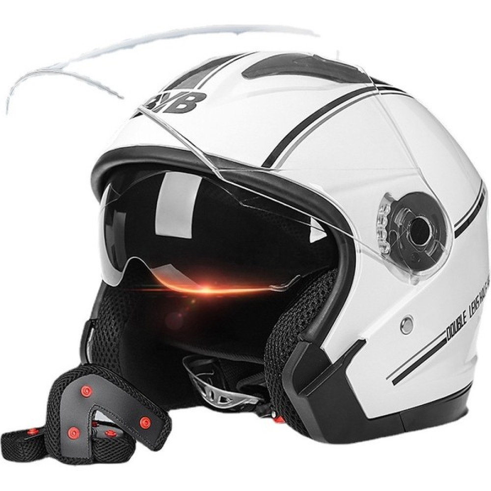 Shinee Anti-Damla Motosiklet Kaskı-Beyaz (Yurt Dışından) - 56 - 62 cm - Beyaz Motorsiklet Kaskları Fiyatı
