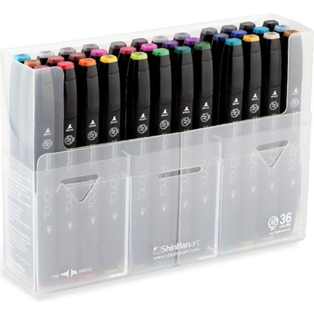 Shinhan Art Touch Twin Marker Pen : Çift Uçlu Marker Kalemi : 36LI Set - Renkli - Standart Keçe Uçlu Kalem Fiyatı