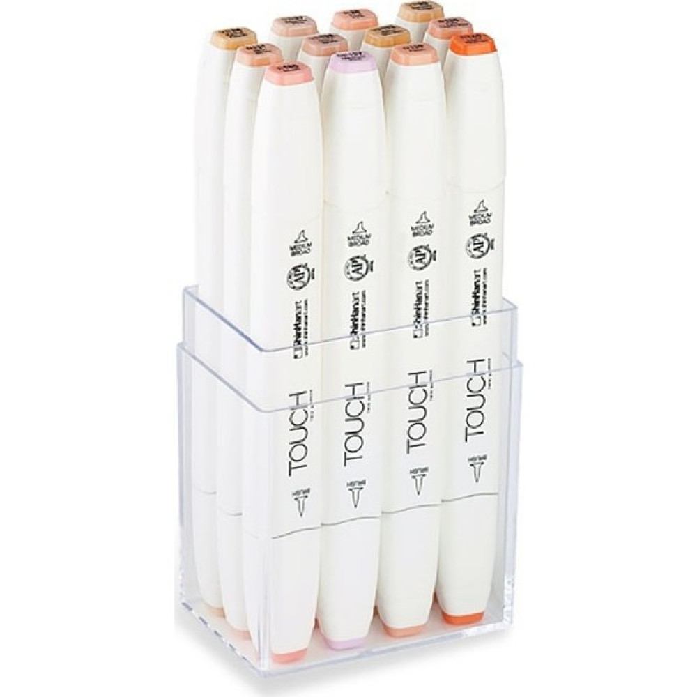 Shinhan Art Twin Brush Marker Fırça Uçlu Markör Kalem Seti 12 Renk Ten Renkleri Sanatsal Malzemeler Fiyatı