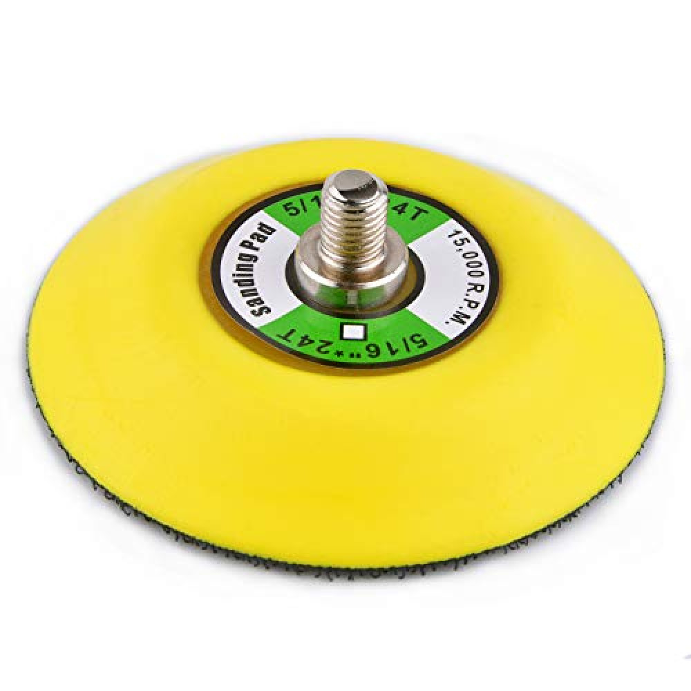 SHININGEYES 3-Inch Dual-Action Hook & Loop Fastener Flexible Backing Plate, 3" Polishing Pad with 5/16"-24 Threads