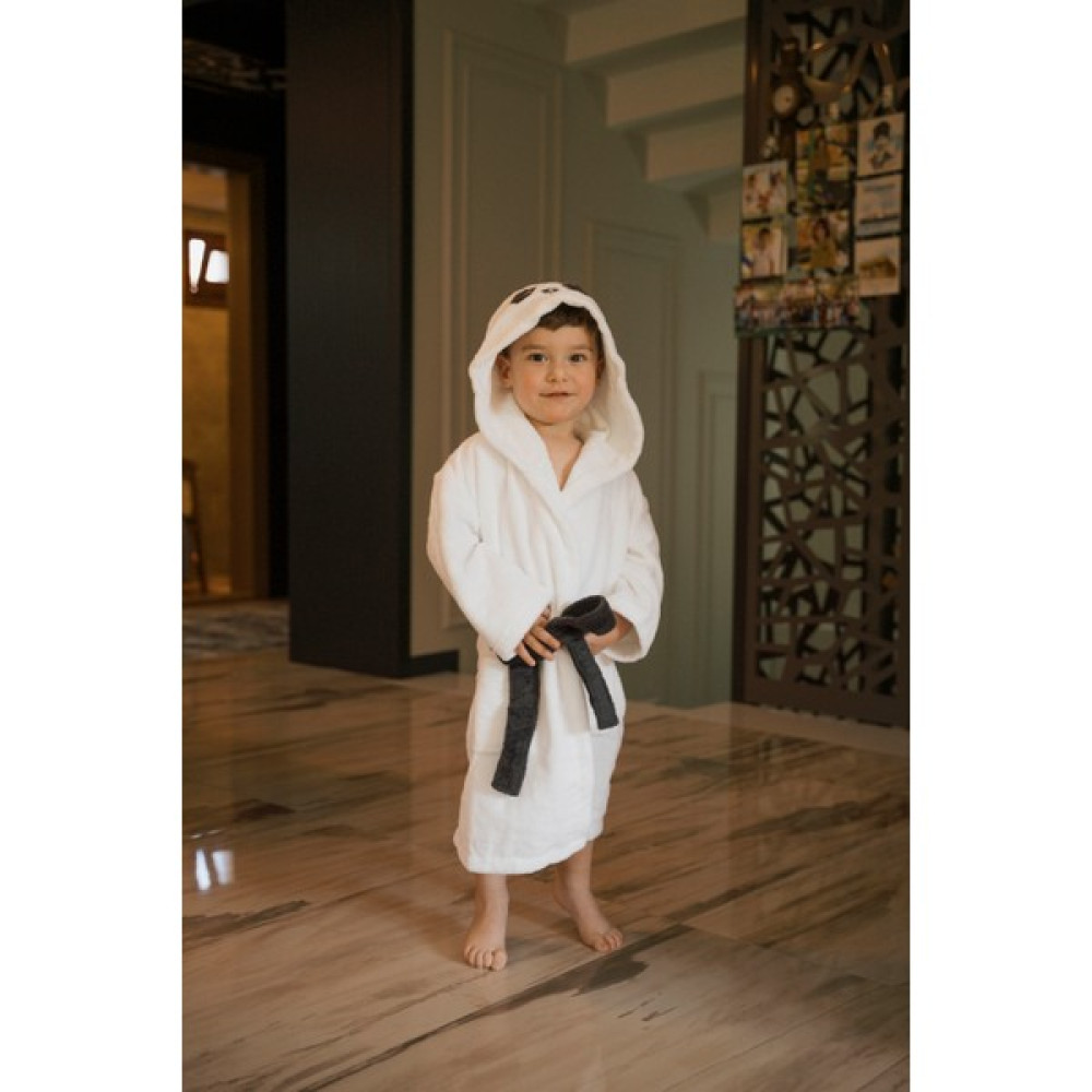 Shiny Home Tex Panda Kapüşonlu Ekstra Yumuşak Su Emici Çocuk ve Bebek Bornozu - Beyaz - 6 - 8 Yaş Bornoz Fiyatı