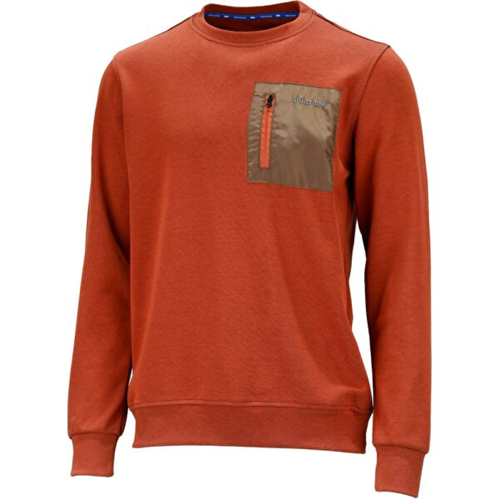 Shinzone Erkek Standart Fit Bisikler Yaka Cep Fermuarlı Kiremit Sweatshirt Erkek Sweatshirt Fiyatı