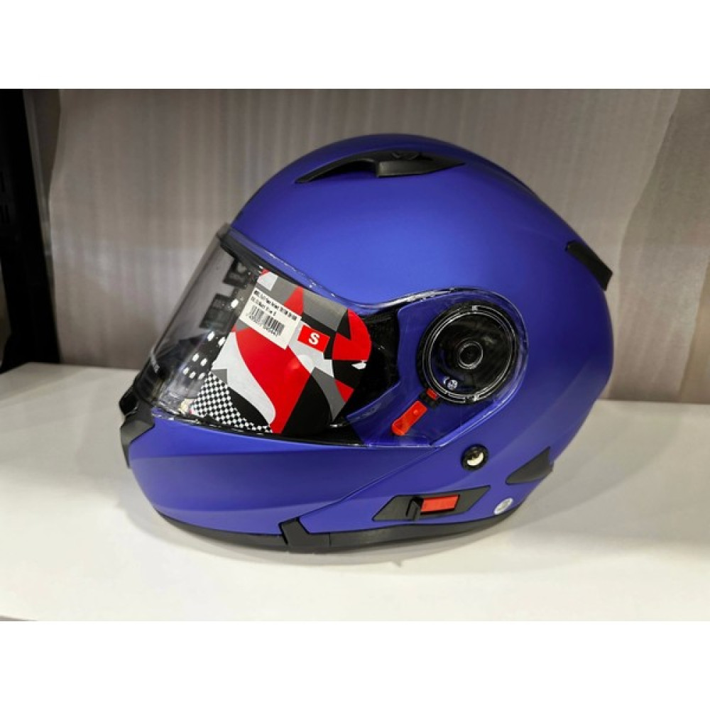 Shiro Kask Shıro SH-508 Mat Mavi Çene Açılır - XL Motorsiklet Kaskları Fiyatı