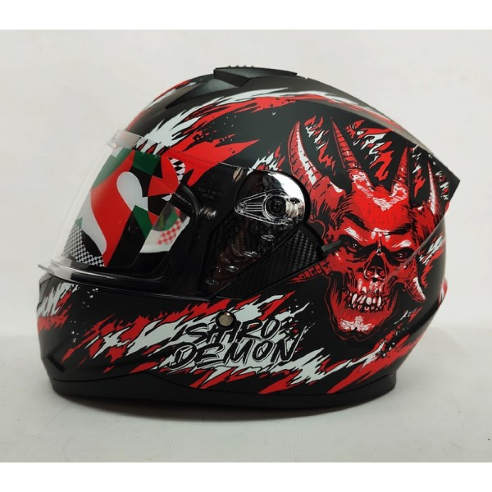 Shiro SH-667 Demon Güneş Vizörlü Kapalı Kask - XL Motorsiklet Kaskları Fiyatı