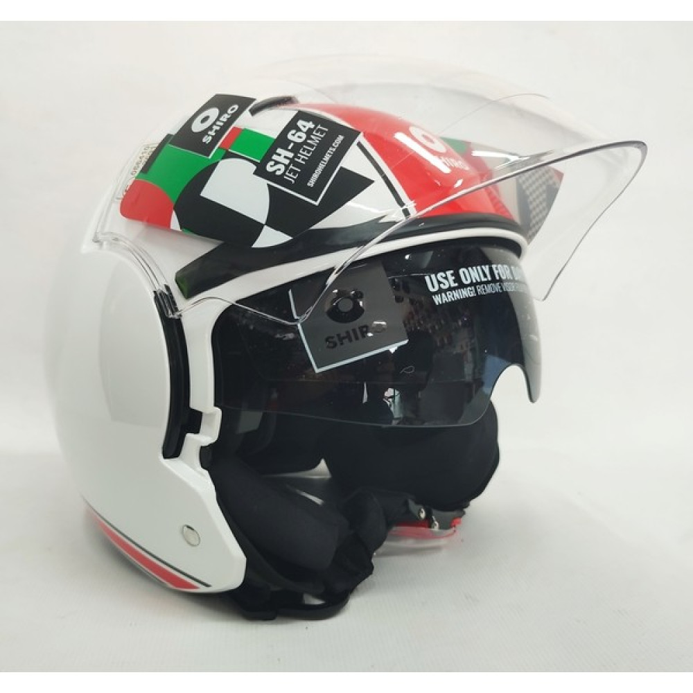Shiro Yarım Kask Shiro Master White Güneş Vizörlü - M Motorsiklet Kaskları Fiyatı