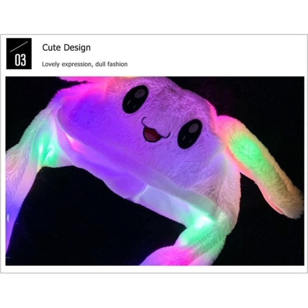 Shiva Gift&More Kulakları Hareketli Işıklı Tavşan Şapka Peluş Oyun Arkadaşı 3 Modlu LED Sevimli Işıklı Şapka - lila Oto Boyaları Fiyatı