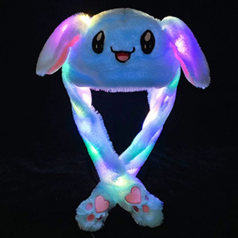 Shiva Gift&More Mavi Kulakları Hareketli Işıklı Tavşan Şapka Peluş Oyun Arkadaşı 3 Modlu LED Oto Boyaları Fiyatı