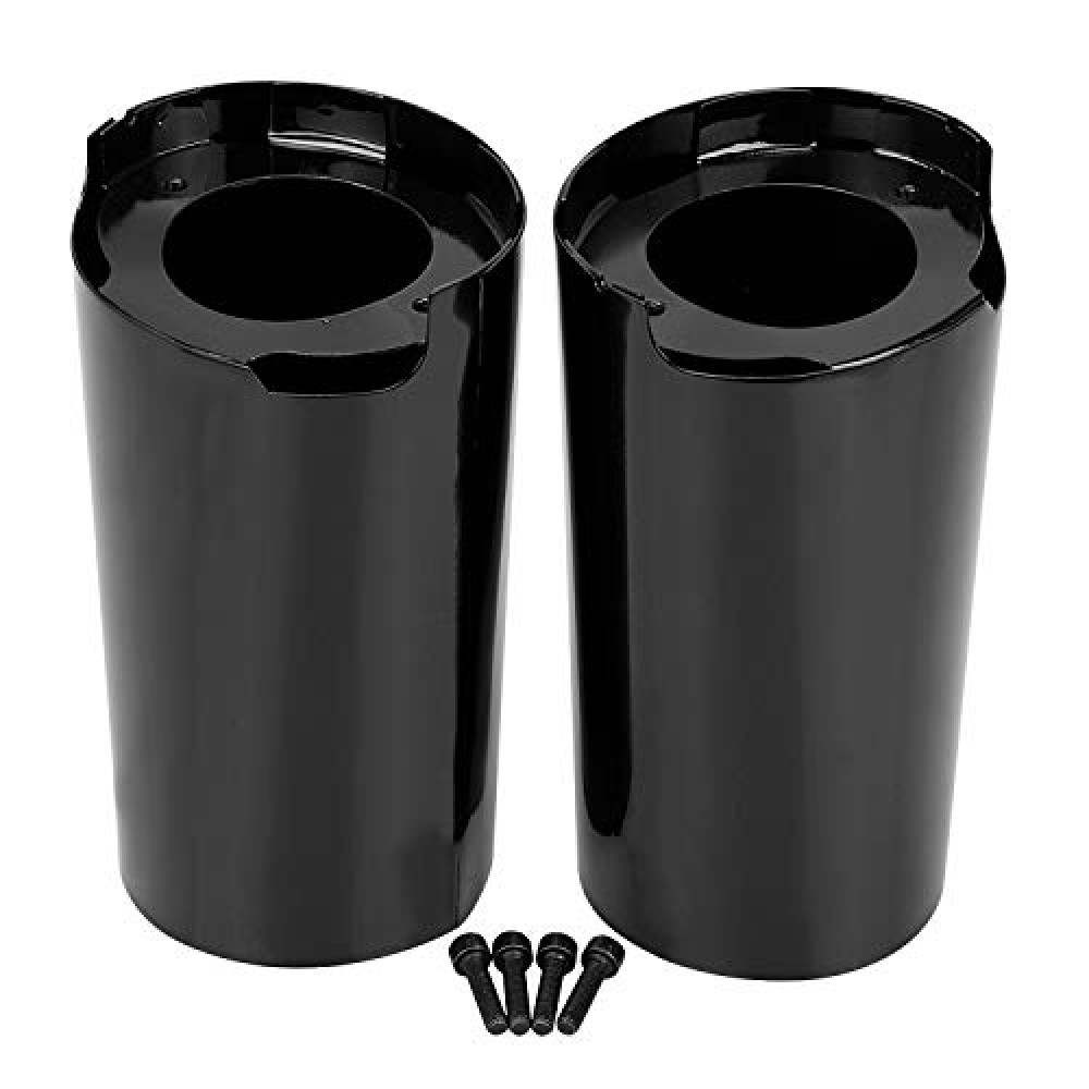 SHMTOOL Gloss Black Upper Fork Slider Covers Cow Bells for Harley Touring Street Glide Road Glide Electra Glide Tri Glide 2014-2023