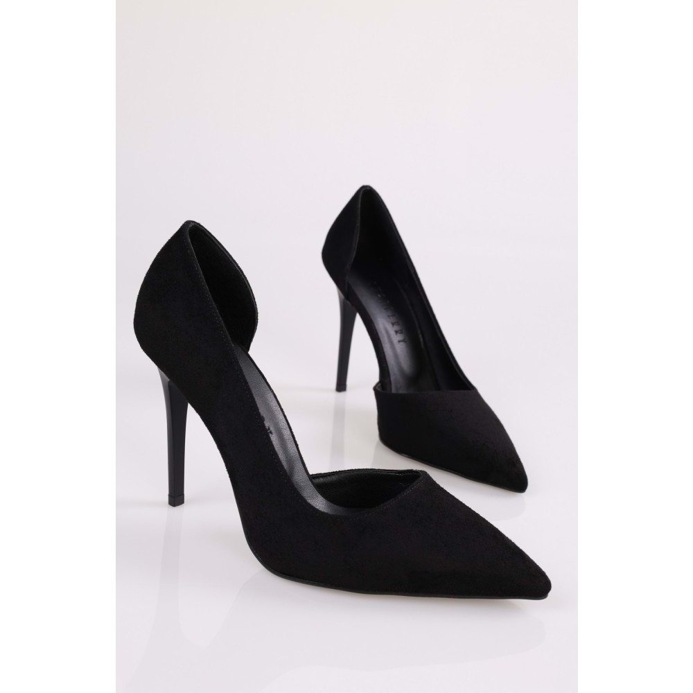 Shoeberry Kadın Massy Siyah Süet Stiletto 40 Beden Topuklu Ayakkabı Fiyatı