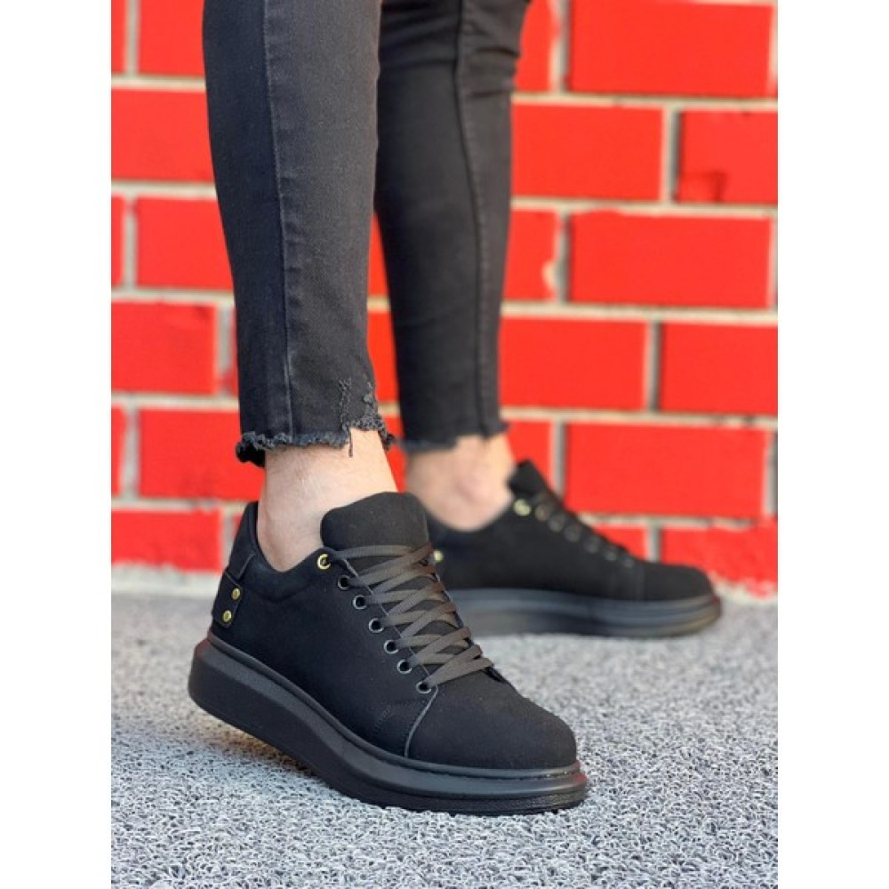Shoecide Bağcıklı Düğme Detaylı Yüksek Rahat Taban Kömür Süet Günlük Erkek Ayakkabı Erkek Günlük Ayakkabıları Fiyatı