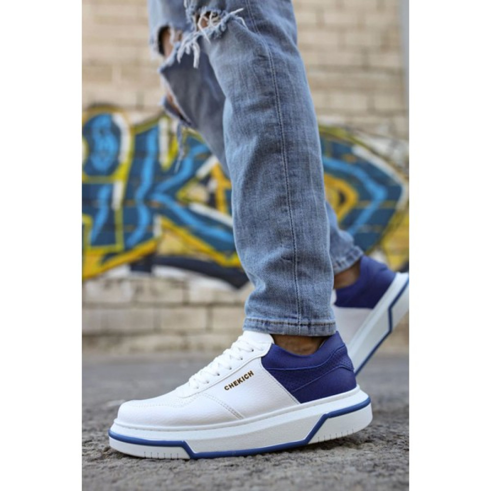 Shoecide CH075 Cbt Signature Erkek Ayakkabı Beyaz / Sax Mavı Erkek Ayakkabıları Fiyatı