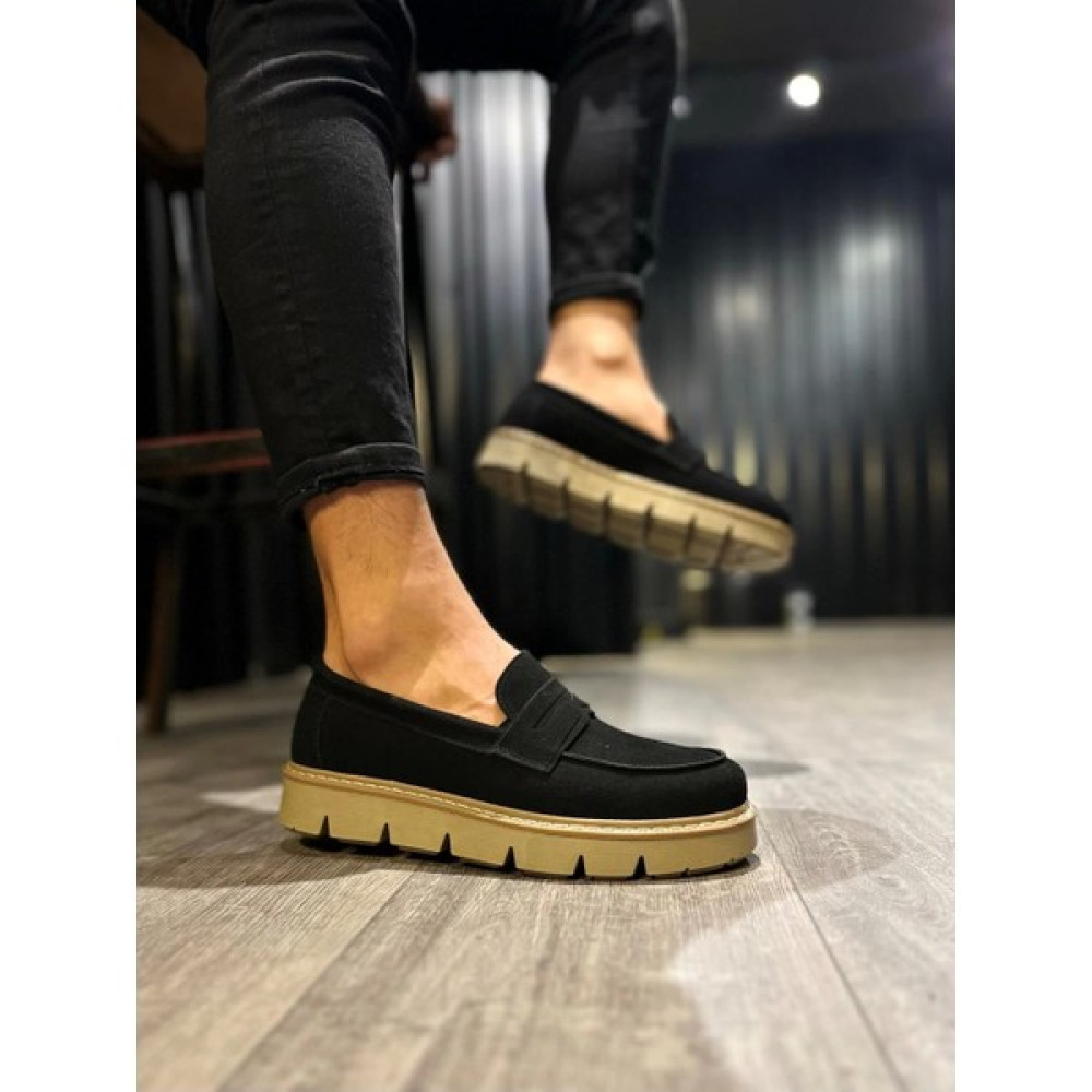 Shoecide Yüksek Taban Klasik Ayakkabı 777 Siyah Süet Erkek Günlük Ayakkabıları Fiyatı