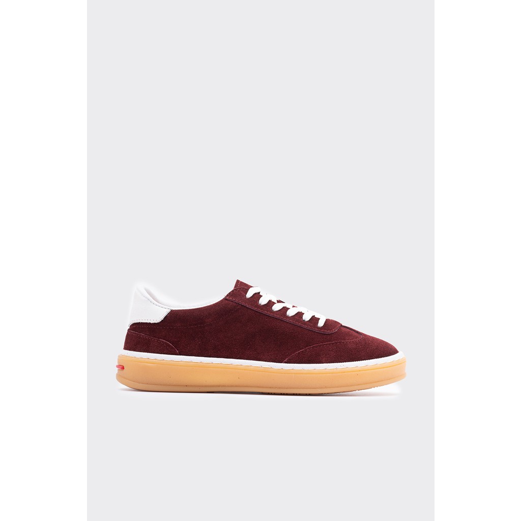 Shoemark Morpy Bordo Süet Deri Kadın Sneaker Ayakkabılar ve Çantalar Fiyatı
