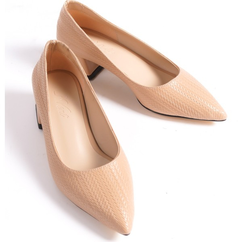 SHOESERS Kadın Alçak Topuklu Baskılı Cilt Desenli Topuklu Ayakkabı Topuklu Ayakkabı Fiyatı