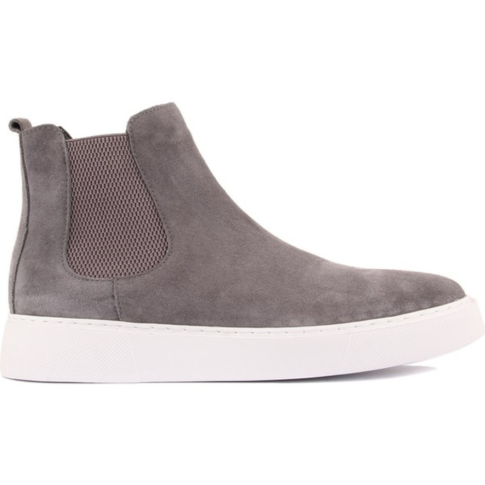 Shoetyle - Gri Hakiki Süet Kadın Chelsea Bot - 6929 Kadın Botları Fiyatı