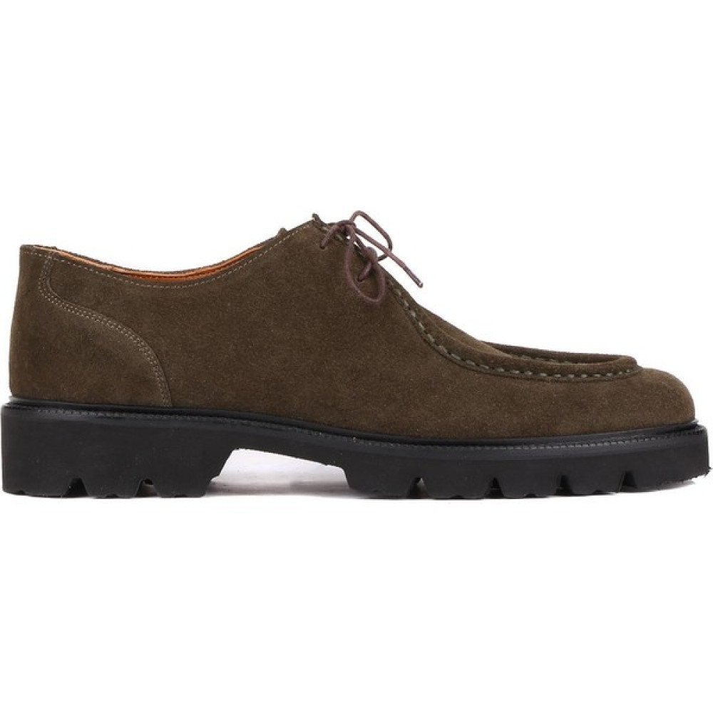 Shoetyle - Haki Süet Deri Bağcıklı Erkek Günlük Ayakkabı 250-1617 Erkek Günlük Ayakkabıları Fiyatı