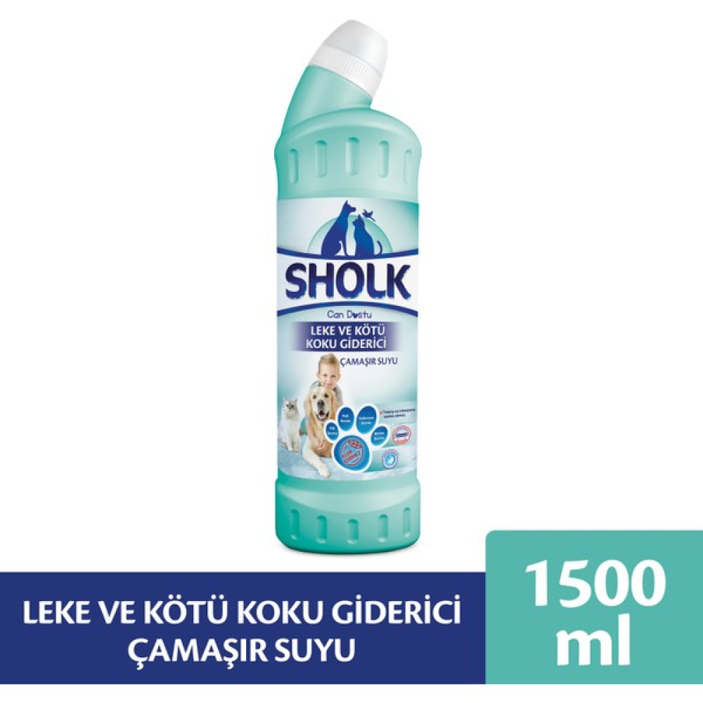 Sholk Evcil Hayvan Leke ve Koku Giderici Oksıjenlı Çamaşır Suyu 750ML X2 Adet (1,5 L) Evcil Hayvan Ürünleri Fiyatı