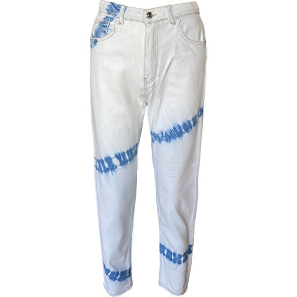 Shop For All Kadın Batik Desenli Slim Fit Buz Mavisi Kot Pantolon Bayan Jeans / Kot Pantolon Fiyatı