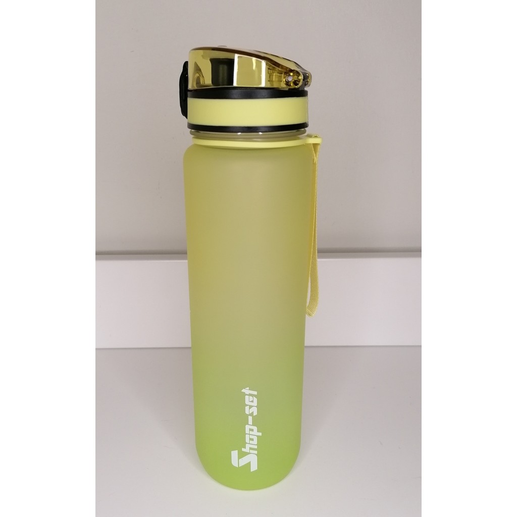 Shop-Set 1000 ml Tritan Motivasyonlu Su Matarası (Neon Sarı - Neon Yeşil) Diğer Fiyatı