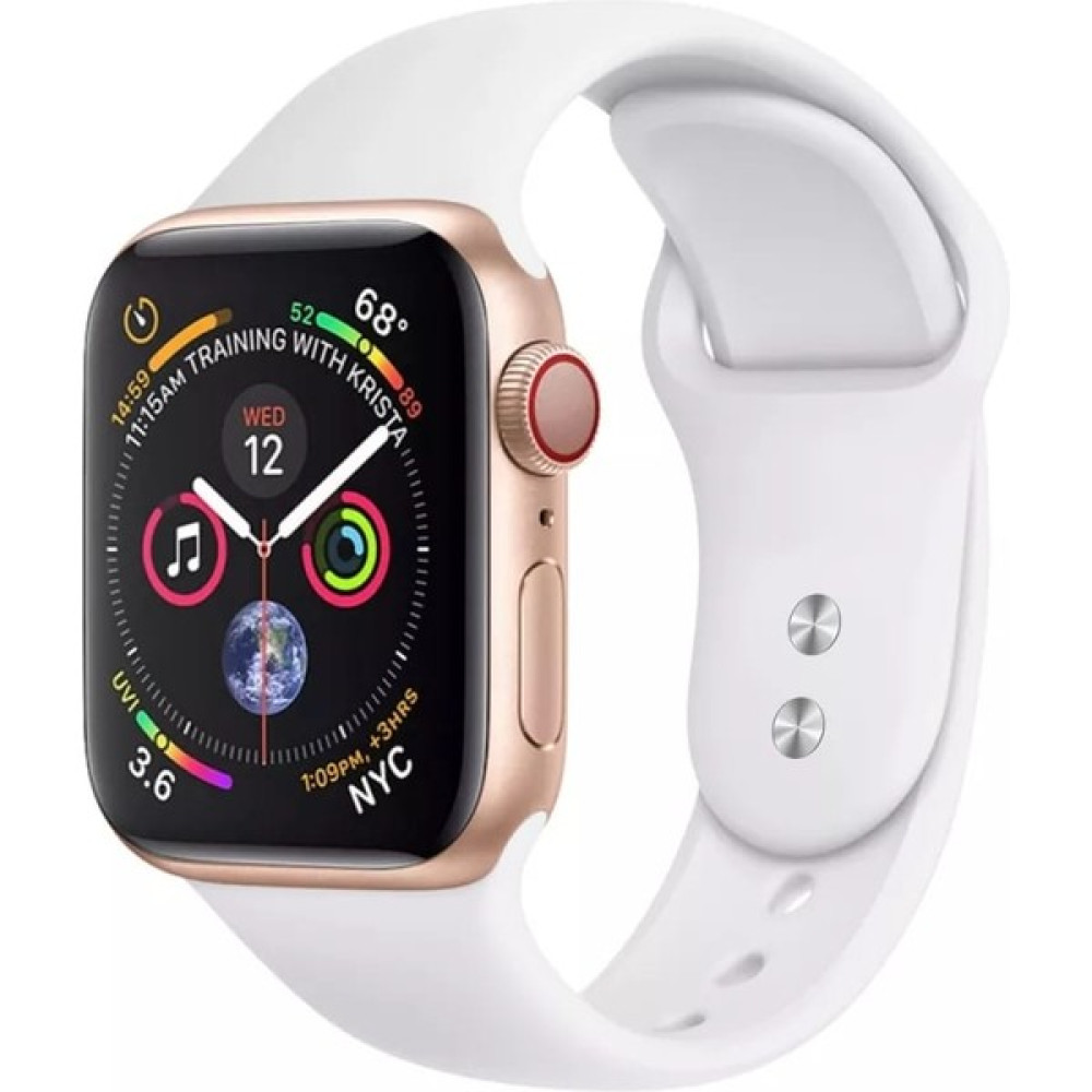 Shop Uygun Apple Watch Ultra Uyumlu Düz Silikon 42 44 45MM A+ Kalite Kordon - Beyaz Giyilebilir Teknoloji Aksesuarları Fiyatı