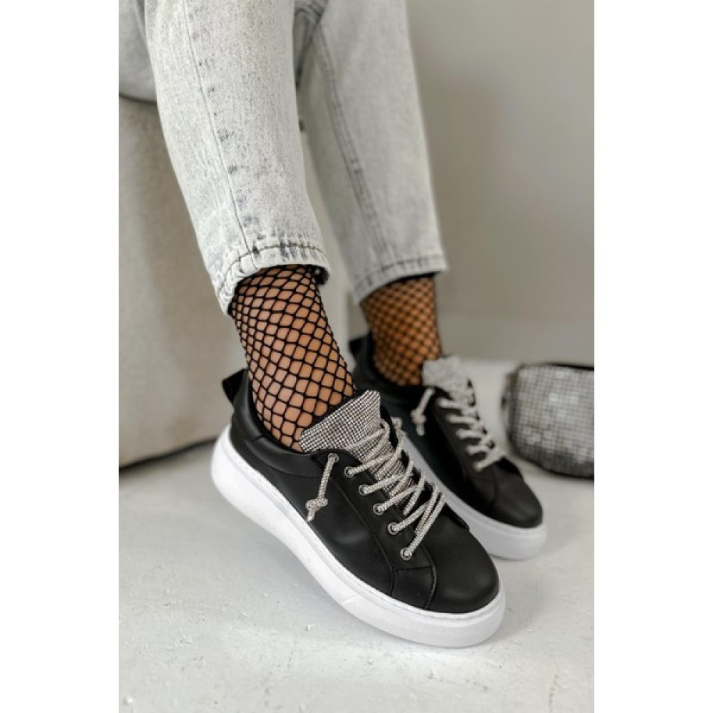 Shopcolic 009 Taşlı Bağcık Detay Kadın Sneaker Spor Günlük Spor Ayakkabı Fiyatı