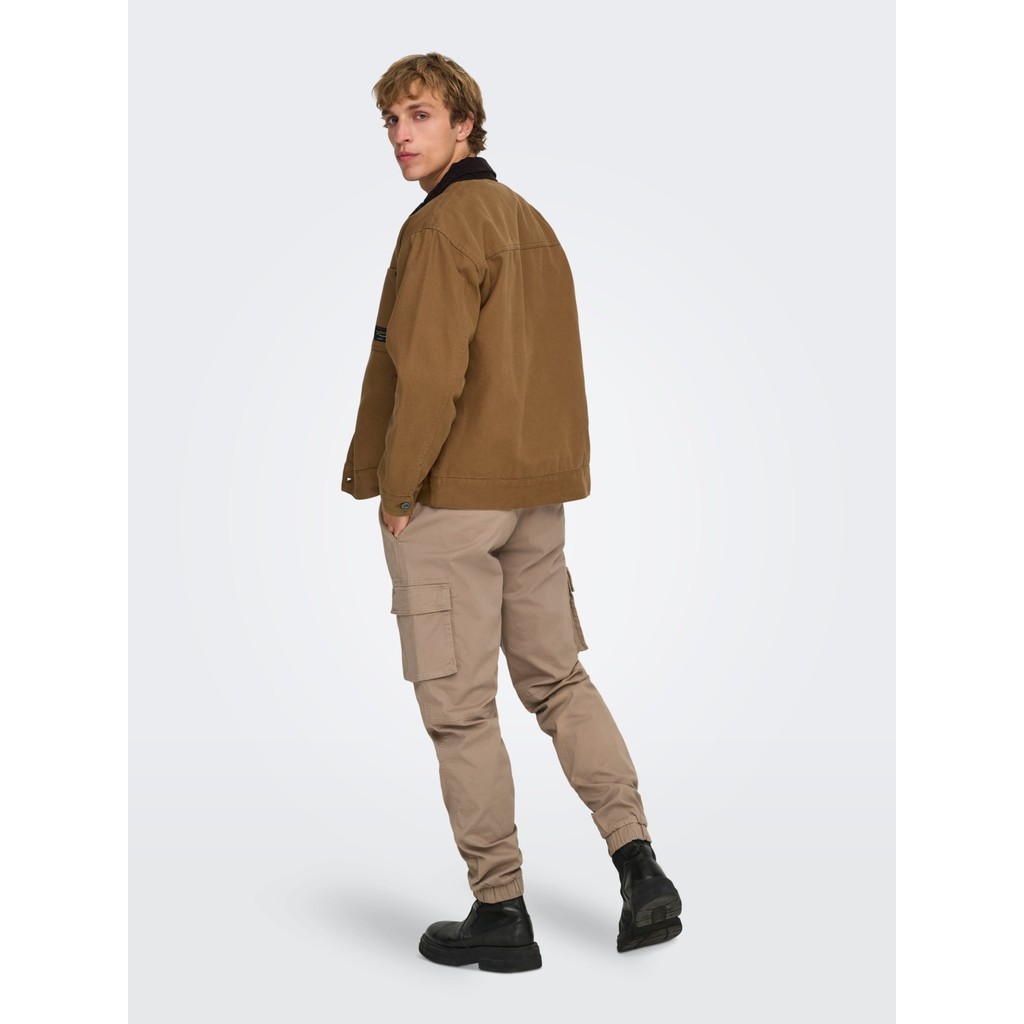 ShopINN Onstımber Cotton Jacket Otw Erkek Kahverengi Mont - 22035717 Erkek Mont Fiyatı