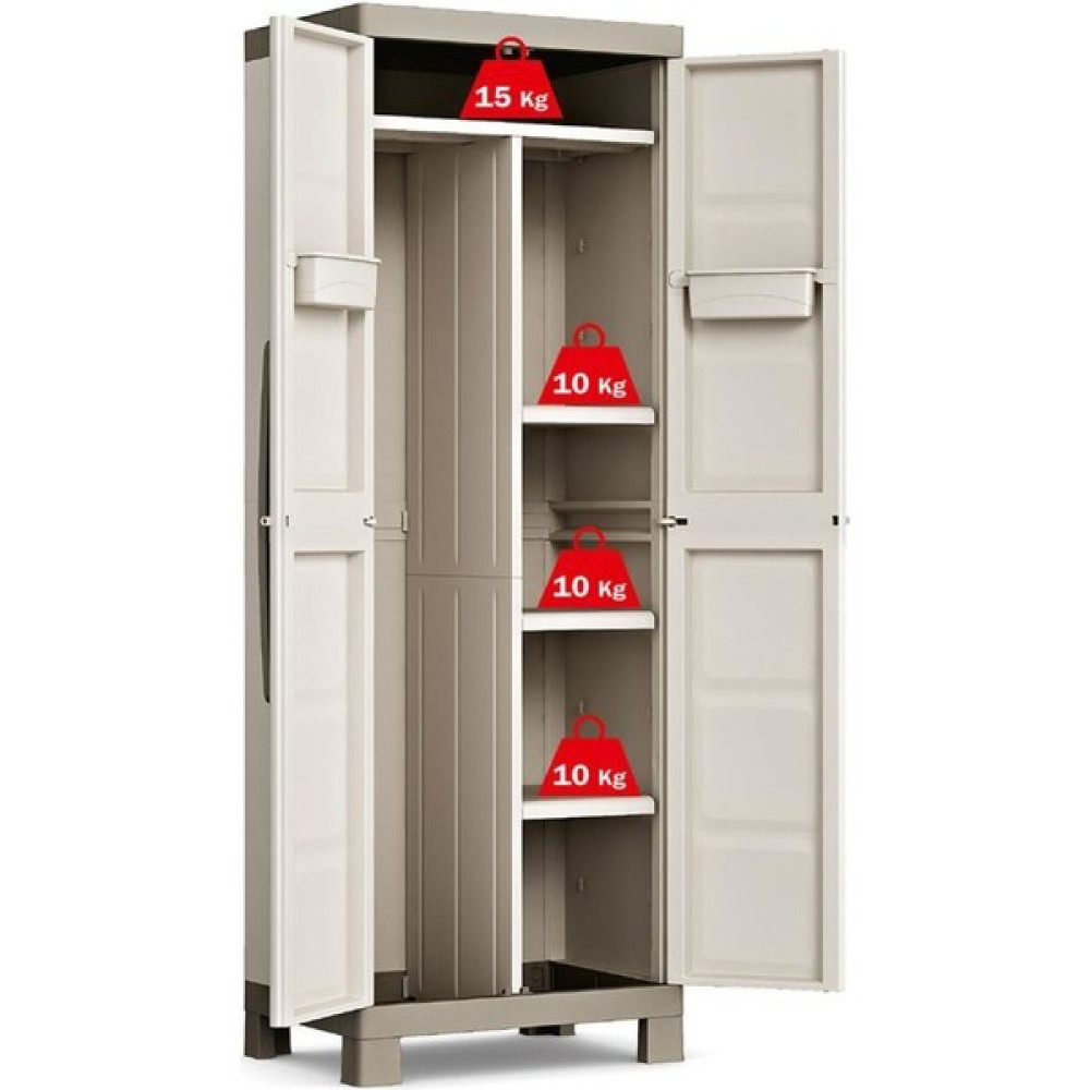 Shopmekan Çok Amaçlı Balkon Bahçe Kiler Plastik Dolap 65 x 45 x 182 cm Mutfak Dolabı / Mobilyası Fiyatı