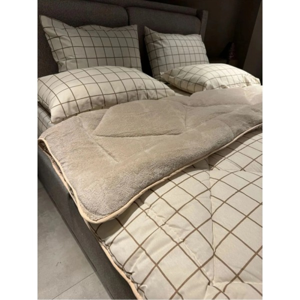 Shopyteks Çift Kişilik Krem Kare Welsoft Uyku Seti Çift Taraflı 195 x 215 - 4 Adet Yastık Kılıfı - Bej Yastık Kılıfı Fiyatı