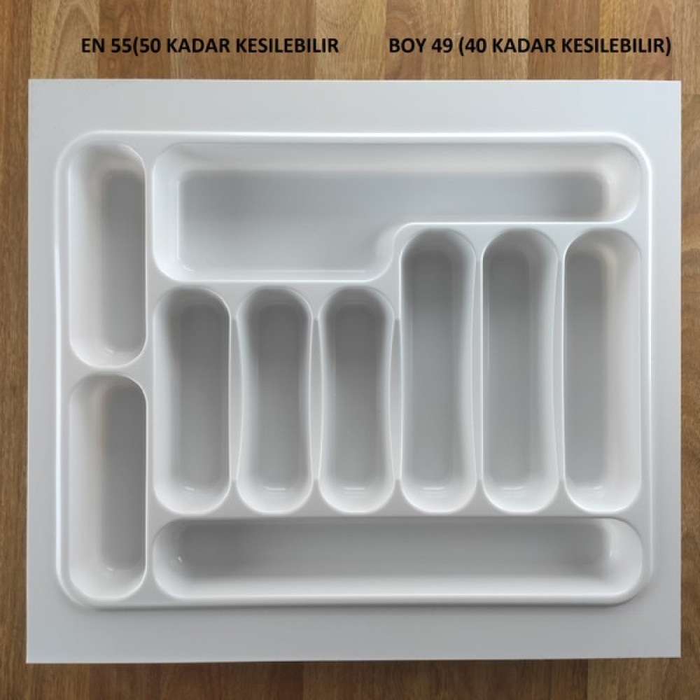 ShopyTime 55/49 Cm Cekmece Içi Luks Beyaz Kaşıklık 50/40 Cm Kadar Kesılebılır Kesım Pratik Mutfak Gereçleri Fiyatı
