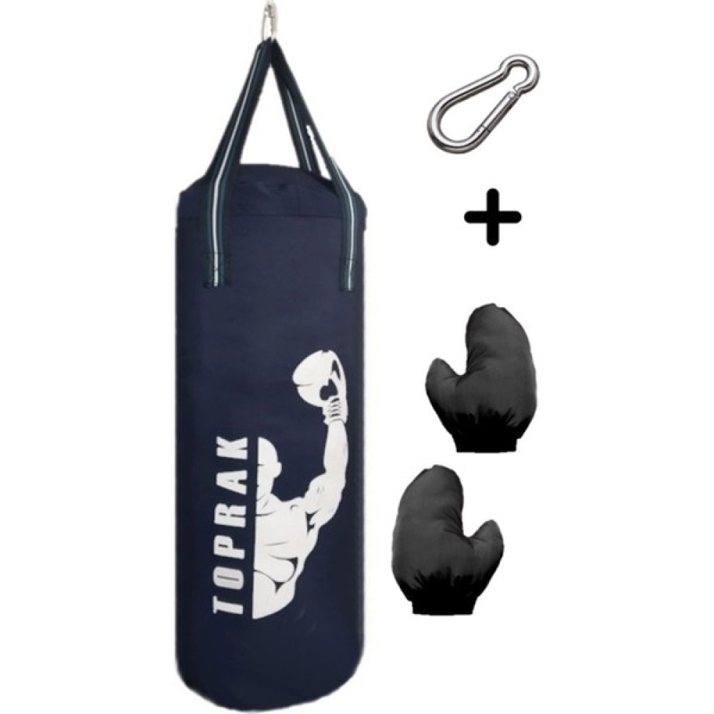 Shopzum 9-13 Yaş Boks Torbası 60CM Çocuk Boks Torbası Eldiven+Karabina Hediyeli Lacivert Oto Boyaları Fiyatı