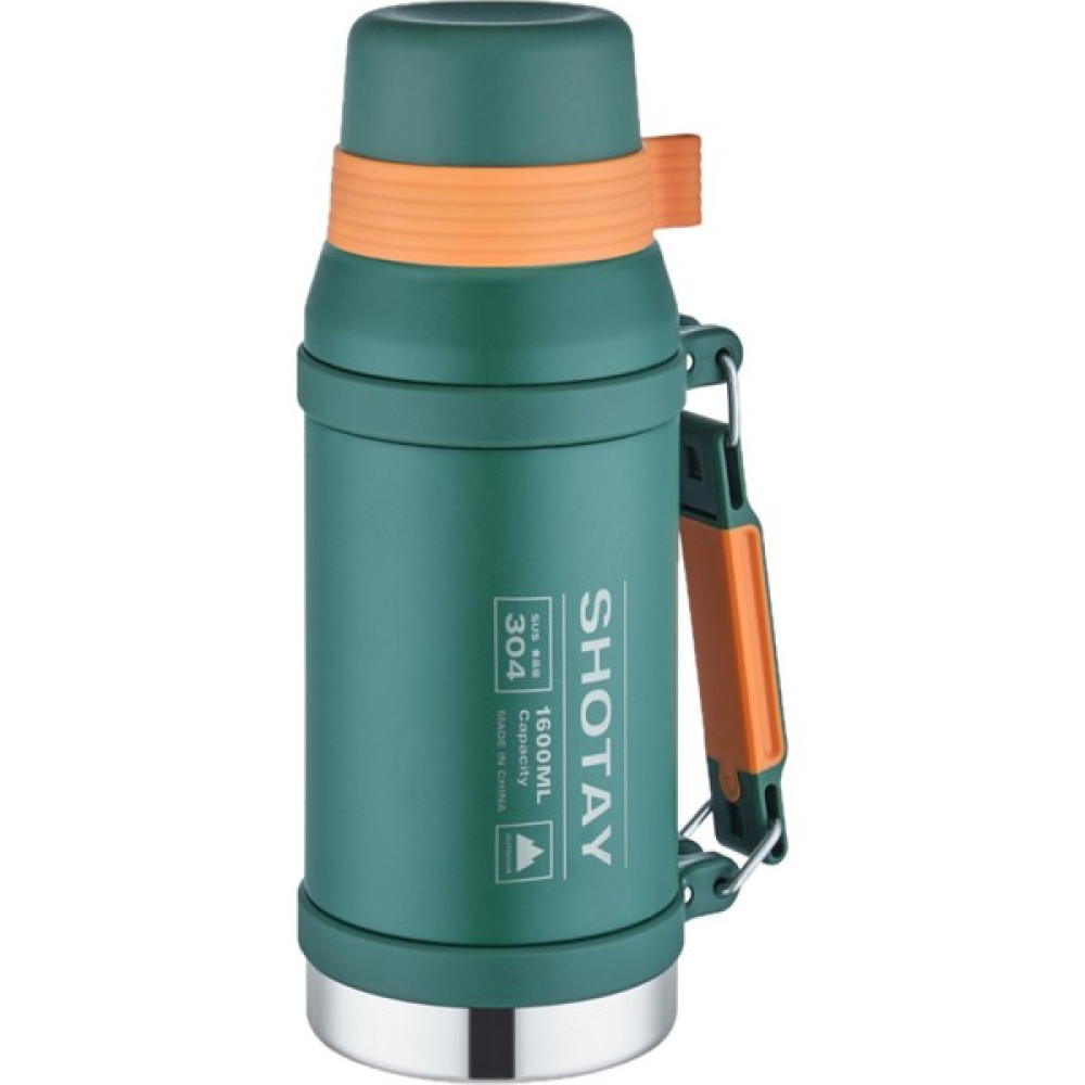 Shotay 1,6 Litre Büyük Boy Çelik Kamp Termosu Ağızlık ve Ekstra Bardaklı Kullanım 24 Saat Yalıtım Kamp Mutfağı Fiyatı