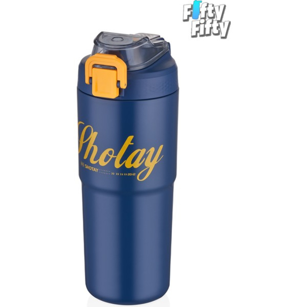 Shotay 750 ml Tek Kapak Çift Kullanım Pipetli/rahat Içim Çelik Su Matarası - Lacivert Suluk Fiyatı