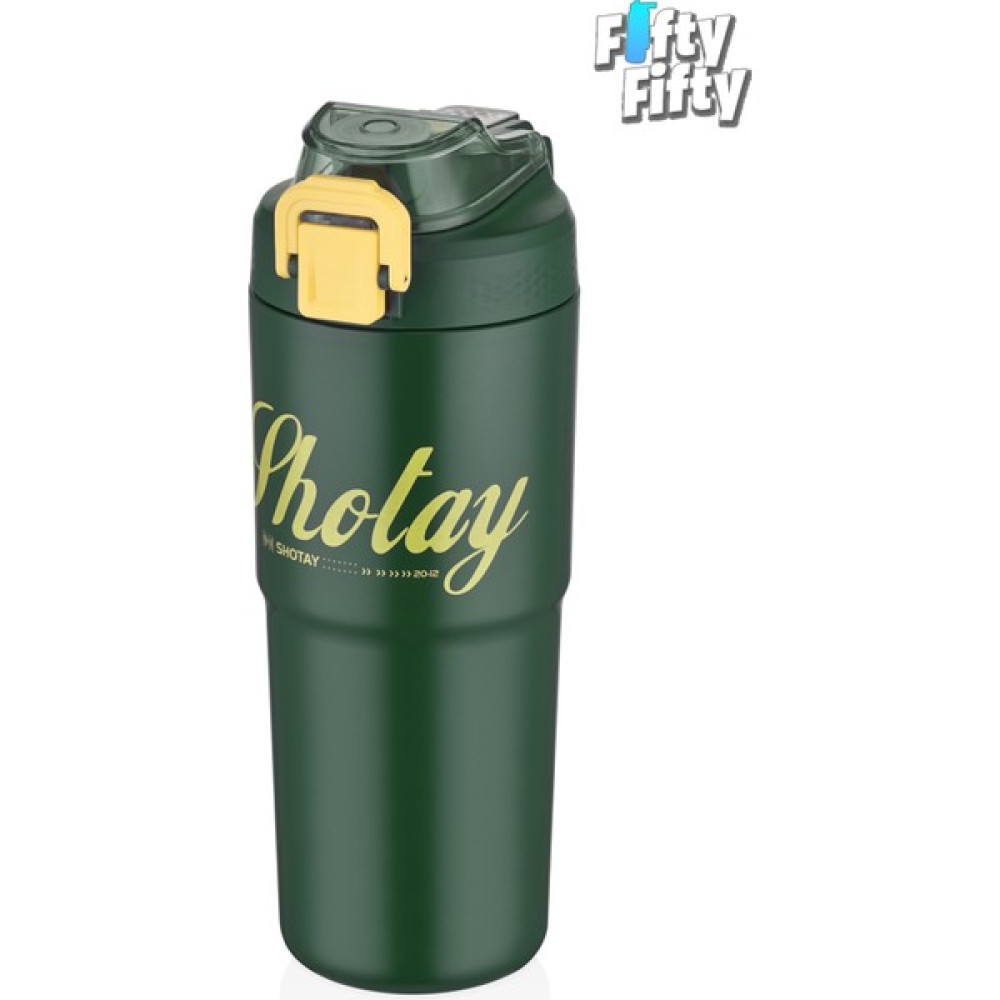 Shotay 750 ml Tek Kapak Çift Kullanım Pipetli/rahat Içim Çelik Su Matarası - Yeşil Suluk Fiyatı