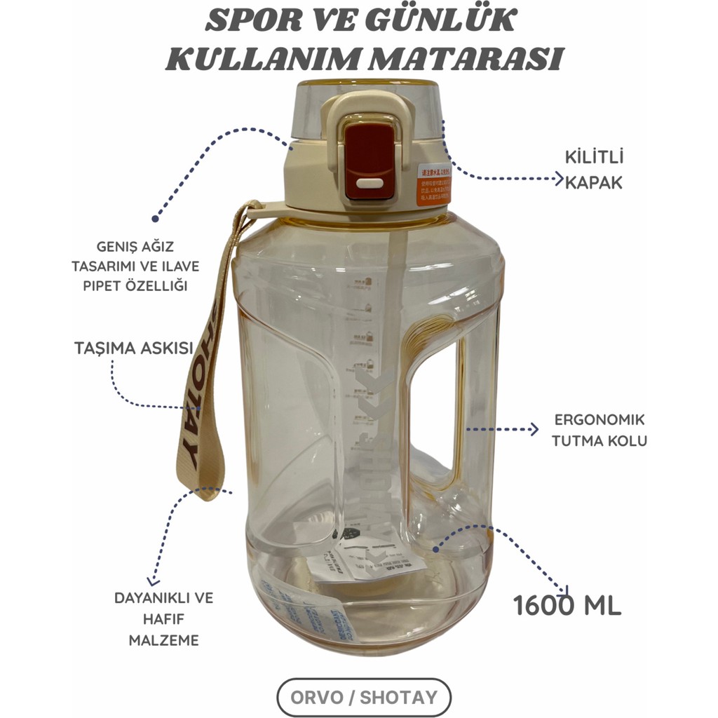Shotay Sporcu Matara 1.6 L – Kilitli Kapak, Pipetli, Taşıma Askılı Su Matarası- Krem SSD / Solid State Drive Fiyatı