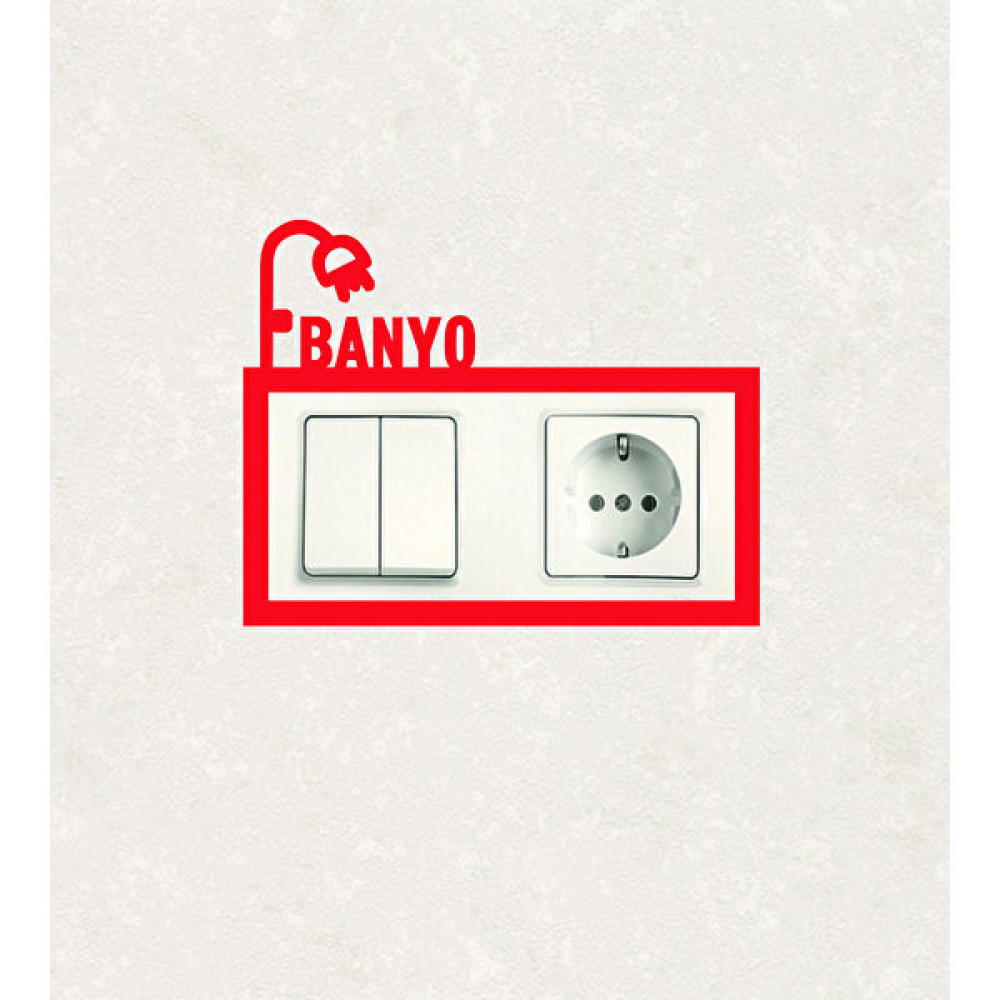 Show Bazaar Ahşap Anahtar Priz Çerçevesi Ikili Banyo Kırımızı Ev & Dekorasyon Aksesuarları Fiyatı