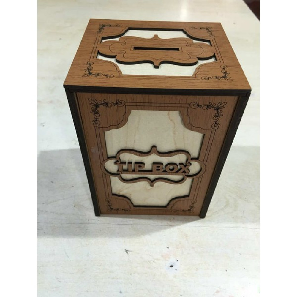 Show Bazaar Tip Box Bahşiş Kutusu Ahşap - Anahtarlı Kilitli Sanatsal Malzemeler Fiyatı
