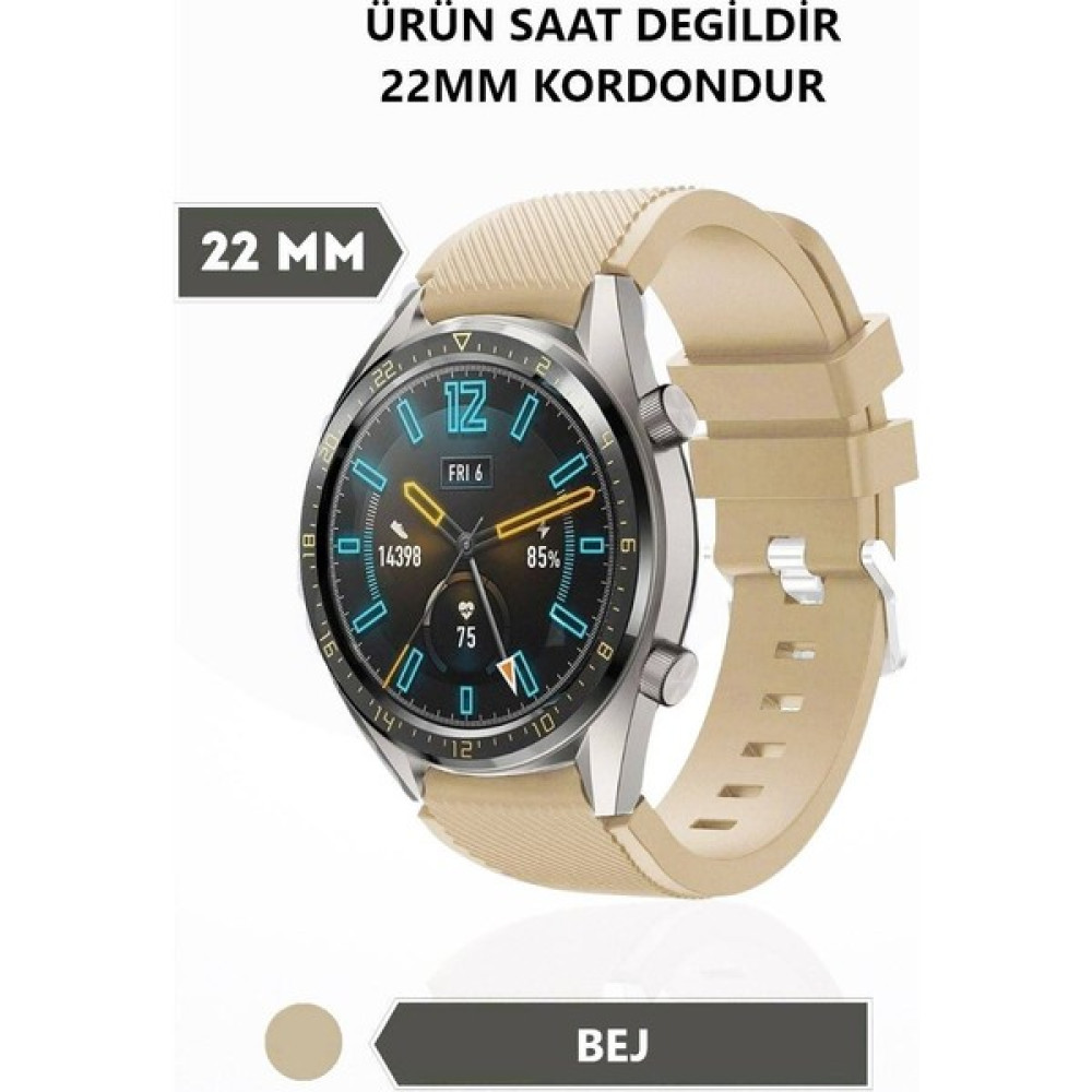 Shreyas Huawei Watch Gt3 Se Gt3 Pro Gt2 Pro Xiaomi Mi Watch S1 Uyumlu Çizgi Desen Kordon - Bej Giyilebilir Teknoloji Aksesuarları Fiyatı