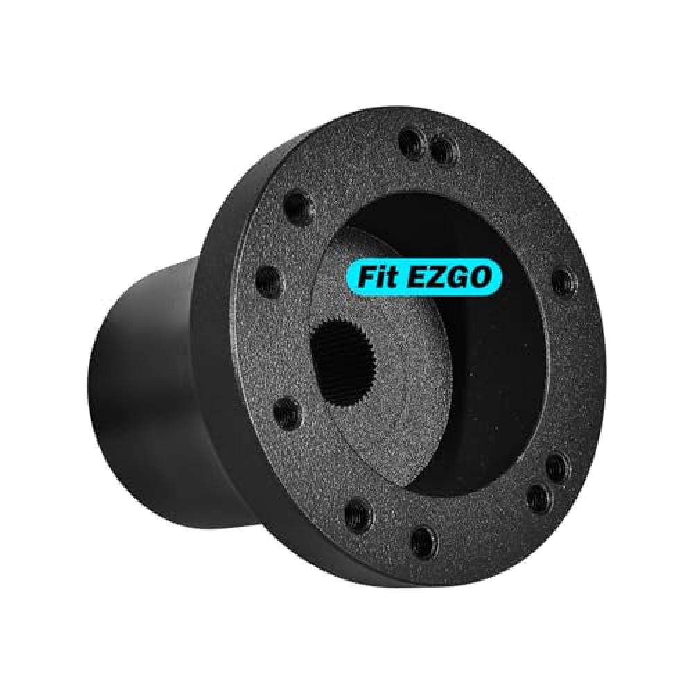 Shu-Ran Golf Cart Steering Wheel Adapter, Only for EZGO TXT & RXV with 5-6 Holes Golf Cart Steering Wheel, Black
