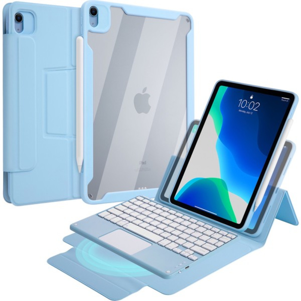 Shun Bluetooth Klavye Kılıf Kapak ipad Air 4 Için Manyetik Dönüş 10.9" 2018-20 (Yurt Dışından) - Mavi Tablet Aksesuarı Fiyatı