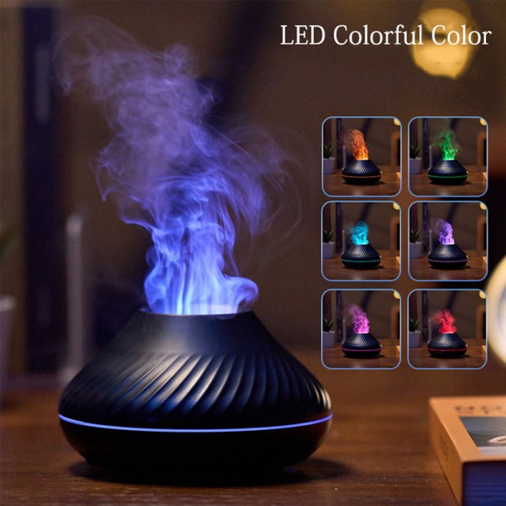 Shun Shop Volkanik Alev Aroma Difüzör Esansiyel Yağ Lambası Elektrikli Hava Nemlendiricisi Kullanın LED Gece Işığı ile Serin Sis Yapıcı (Yurt Dışın... Bebek Güvenlik Fiyatı