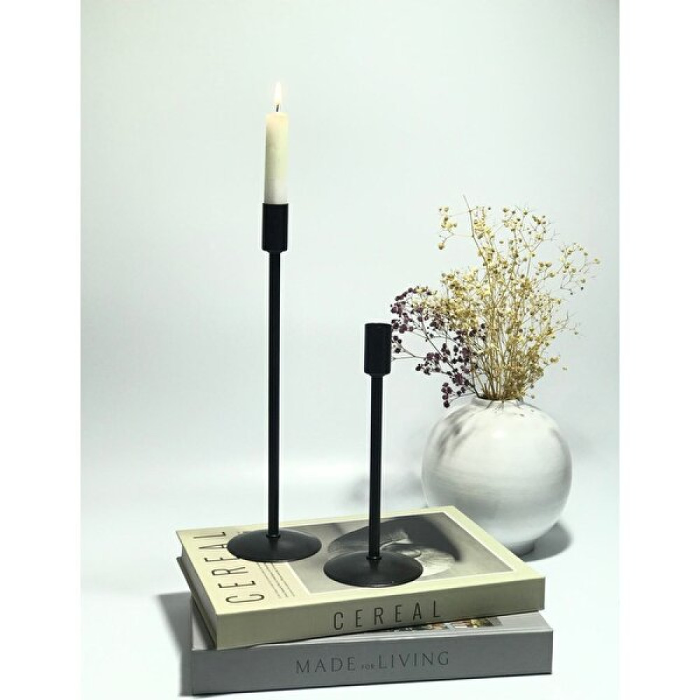 Shura Homeware Siyah Metal Çubuk 2'li Şandan &mumluk Şamdan Fiyatı