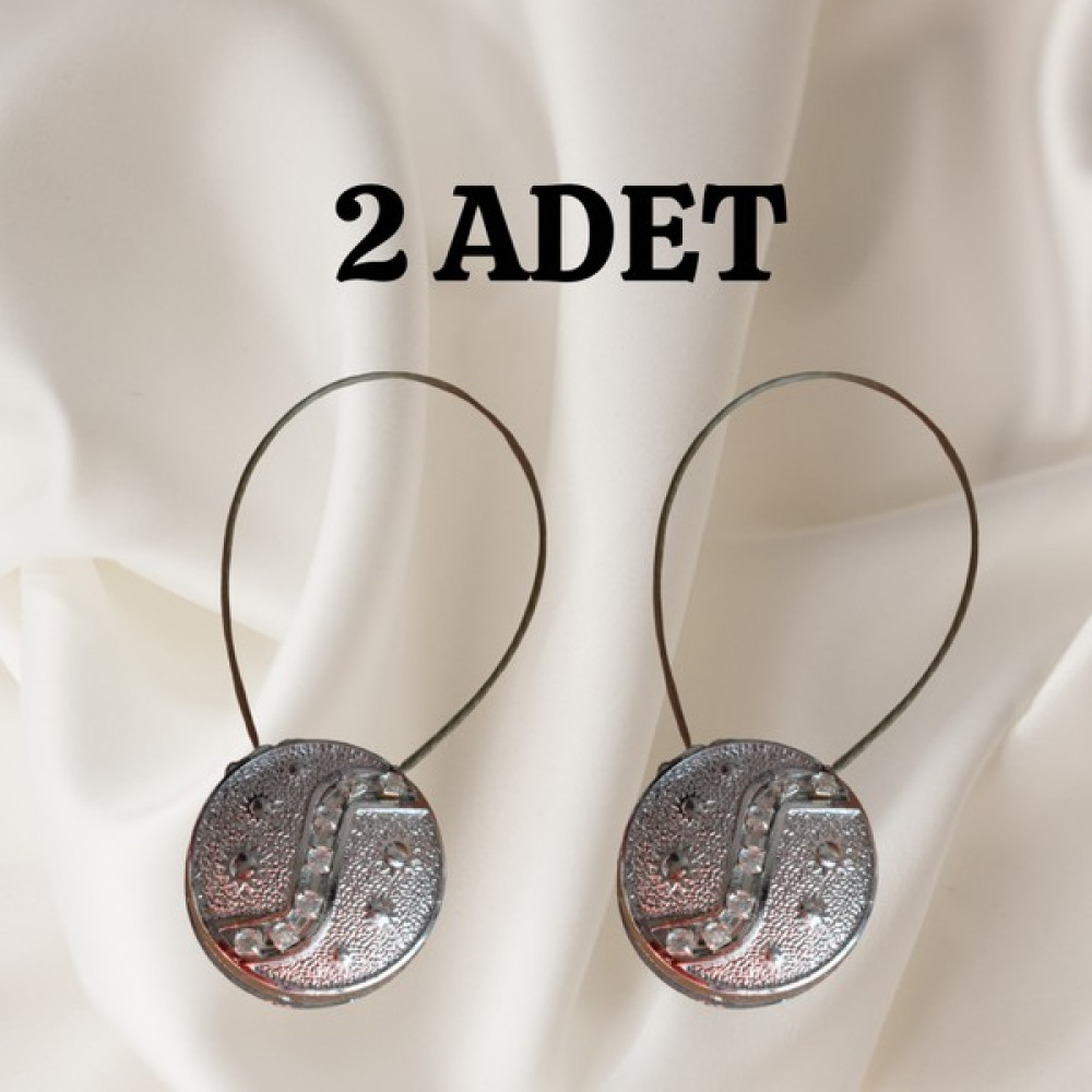 Shushu Design Perde Tokası Mıknatıslı Perde Tokası Taşlı Gümüş Perde Tokası 2 ADET Perde Aksesuarı Fiyatı