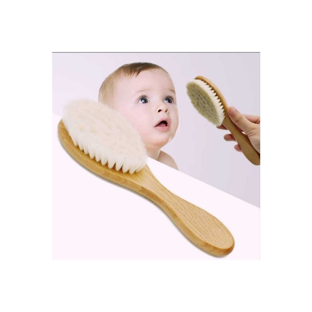 SHUSHU Doğal Keçi Kılı Yumuşacık Bebek Saç Fırçası Bebek Saç Fırça-Tarak Fiyatı