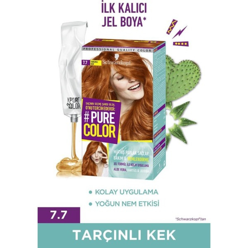 Shwarzkopf Pure Color Jel Saç Boyası 7-7 Tarçınlı Kek Saç Boyası Fiyatı