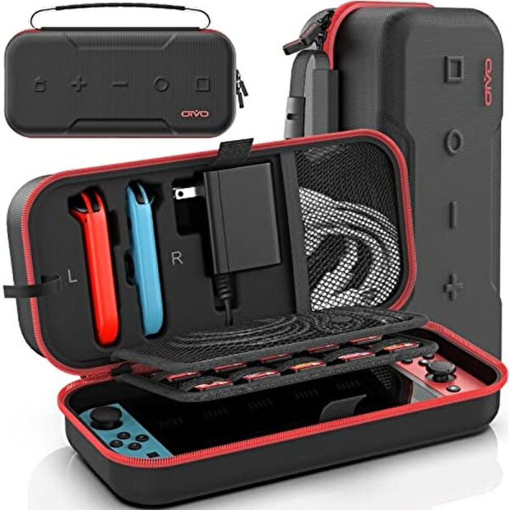 SHYA Nintendo Switch OLED Uyumlu Adaptör İçin Batching Çantası - Kırmızı (Yurt Dışından) Nintendo Oyunları Fiyatı