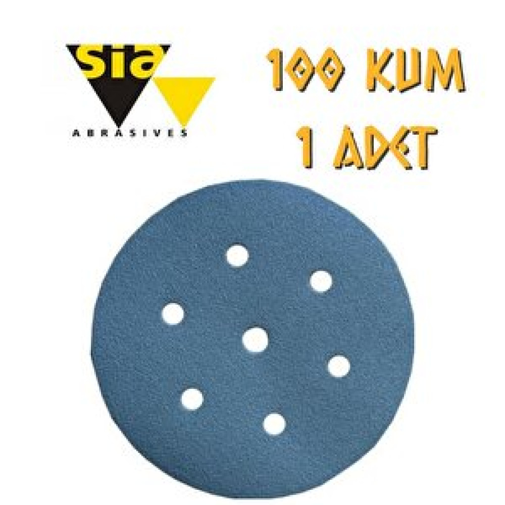 Sia 1949 Hookit 7 Delikli Cırt Zımpara 150 Mm - P100 Kum - 10 Adet Nalburiye & Hırdavat Fiyatı