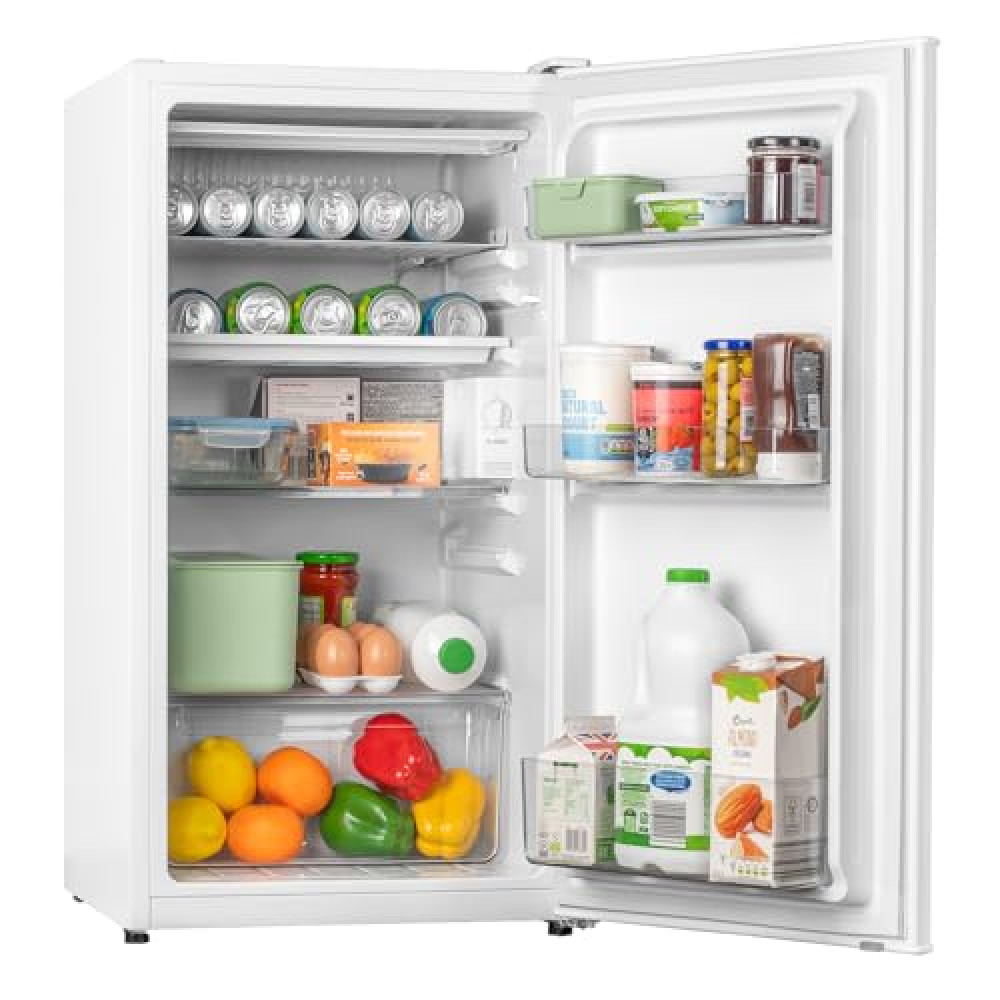 SIA HSTT90WH/E White Freestanding 90L Fridge with Cooler Box, 44.5cm Slimline Larder, Mechanical Temperature Control, Interior LED Light, E Energy Rating, 2 Years Parts & Labour Guarantee