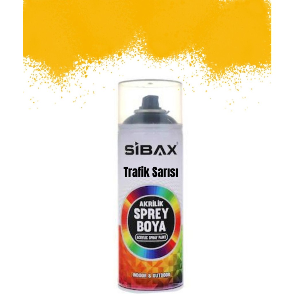 Sibax Akrilik Sprey Boya Trafik Sarısı 400 ml Diğer Fiyatı