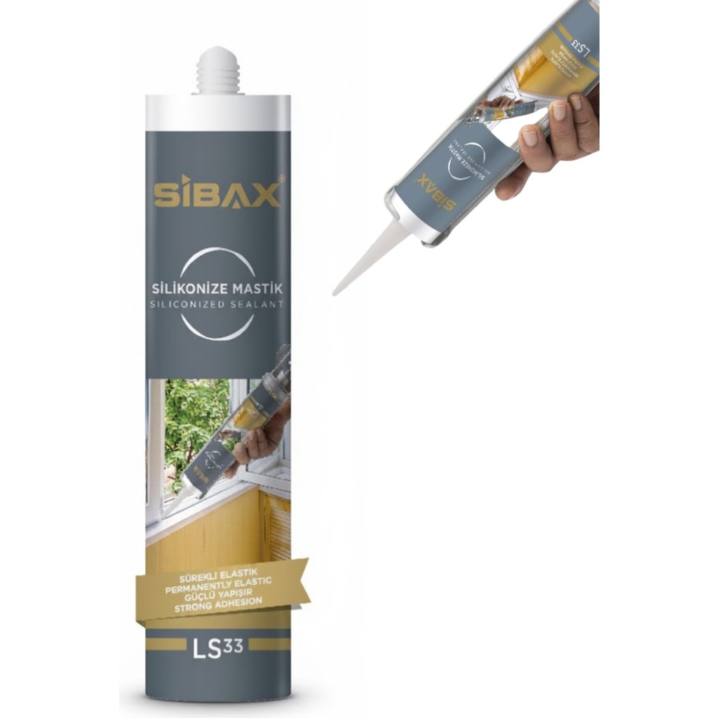 Sibax LS33 Silikonize Beyaz Mastik 310 ml Boyanabilir Akrilik Mastik Genel Amaçlı Dolgu Diğer Fiyatı