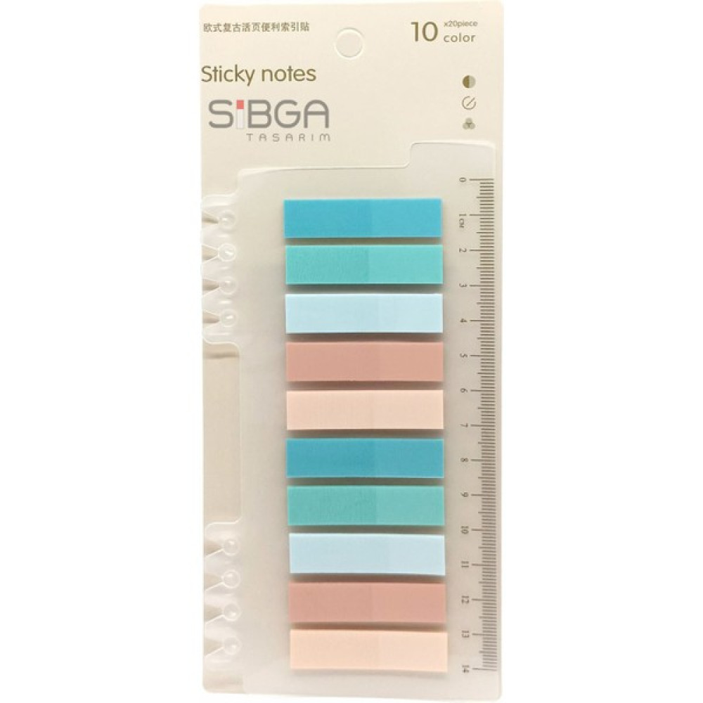 Sibga Tasarım 10 Renk 200 Yaprak Renkli Postit Sticker Yapışkanlı Not Kağıdı Post It Not Defteri & Bloknot Fiyatı